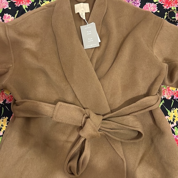 Zara Brown 100% Wool Oversized Coat - Picture 9 of 11